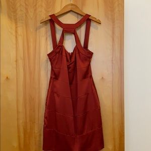 BCBGMAXAZARIA Red Silk Cocktail Dress